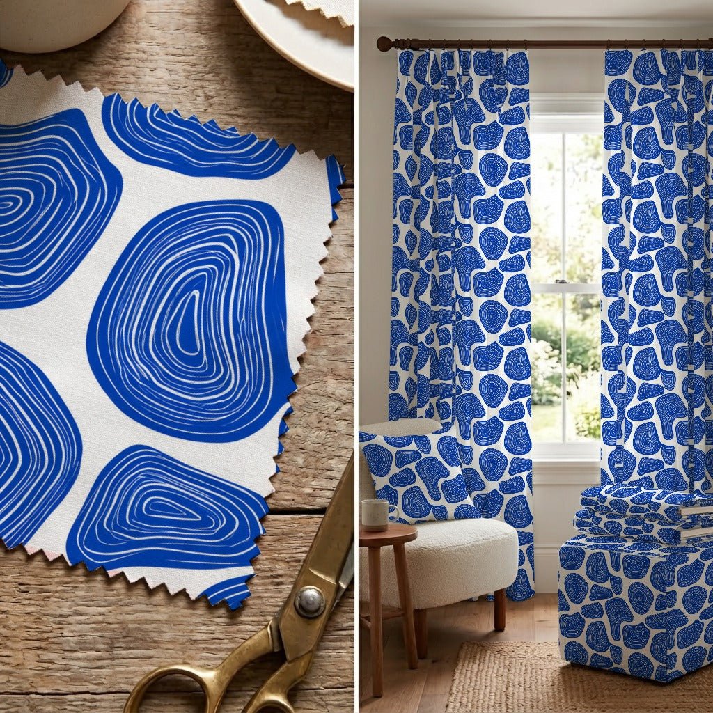Blue Stone - Fabric - Linen Rowe
