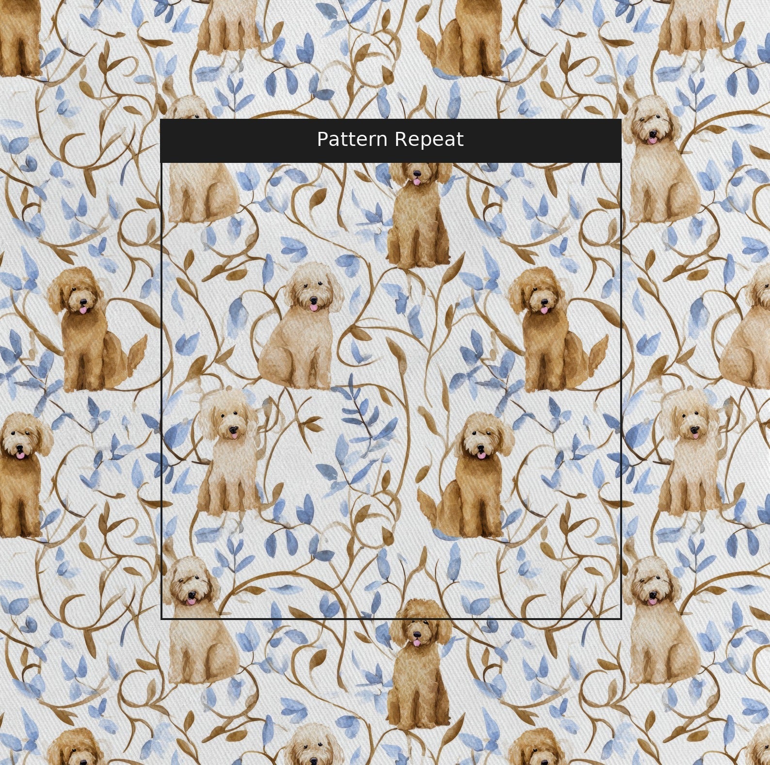 Blue Vine Goldendoodles - Fabric - Linen Rowe