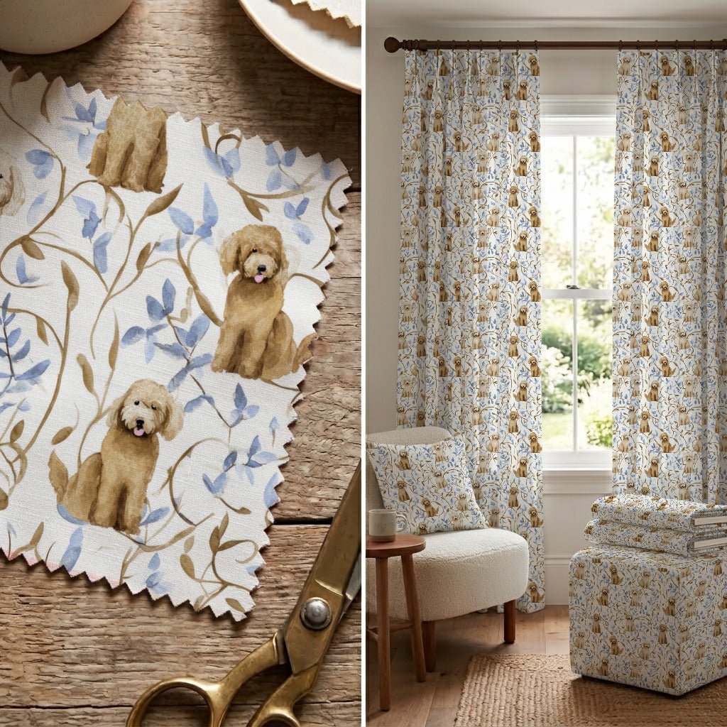 Blue Vine Goldendoodles - Fabric - Linen Rowe