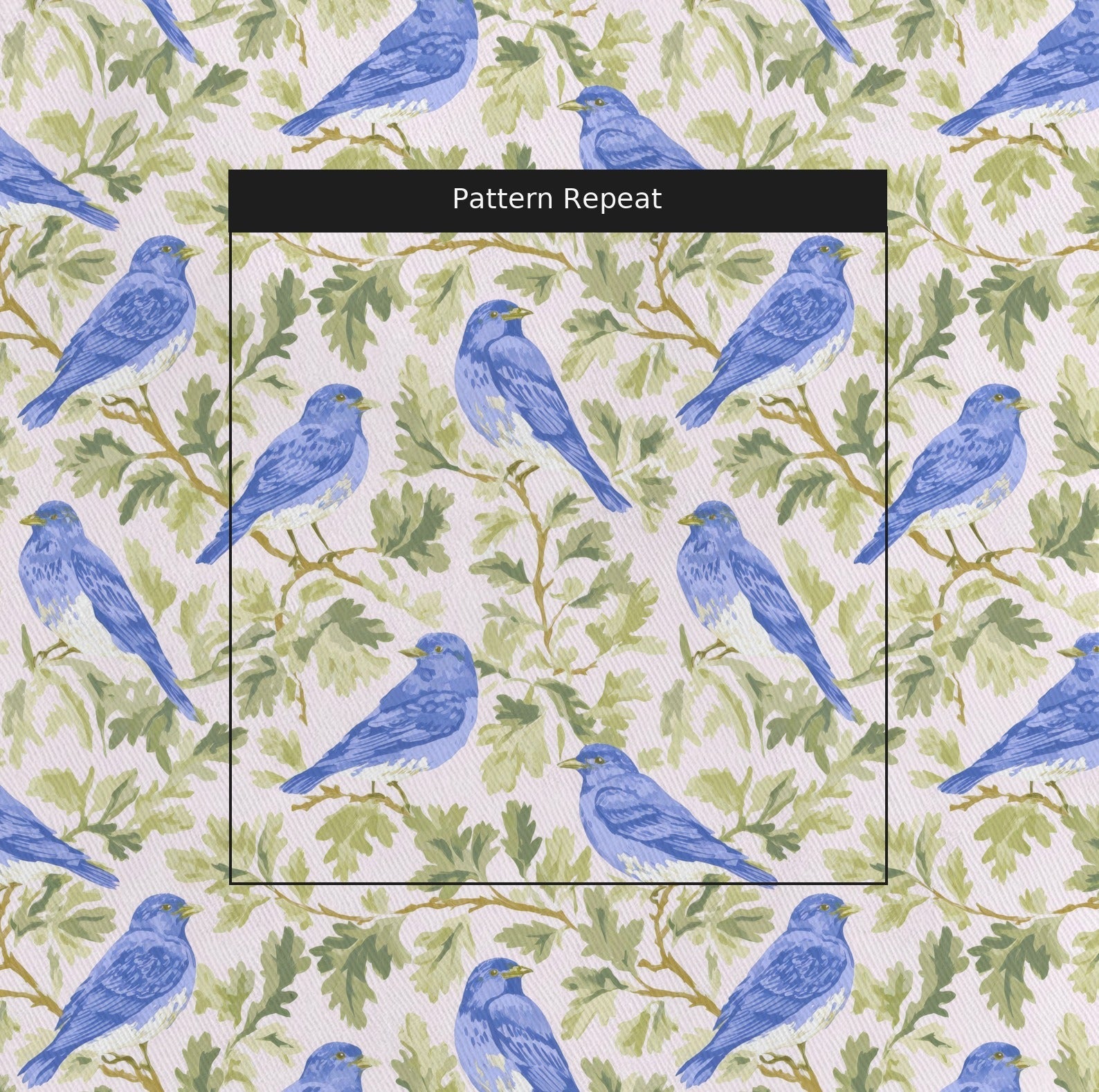 Bluebird Happy - Fabric - Linen Rowe