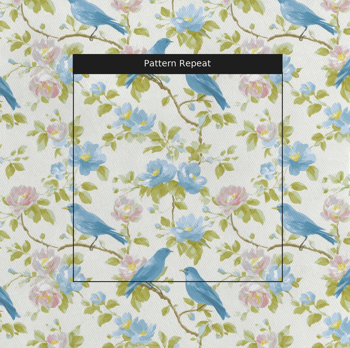 Bluebird Perch - Fabric - Linen Rowe