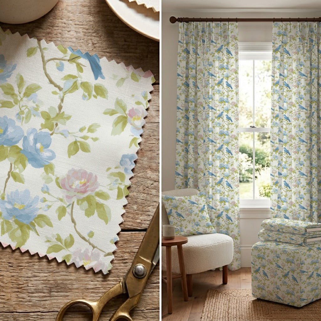 Bluebird Perch - Fabric - Linen Rowe