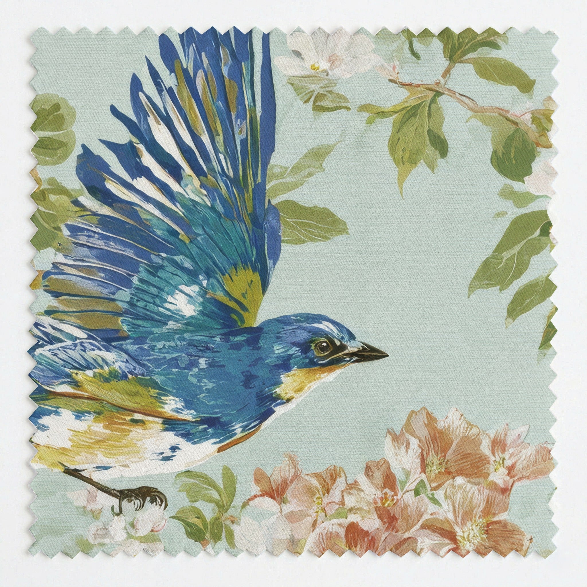 Bluejay Florals - Fabric - Linen Rowe