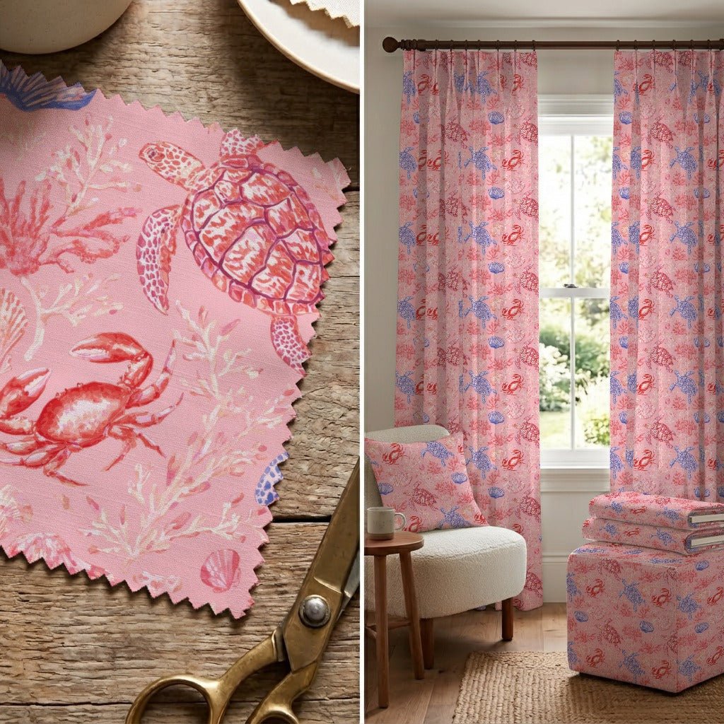 Blush Ocean - Fabric - Linen Rowe