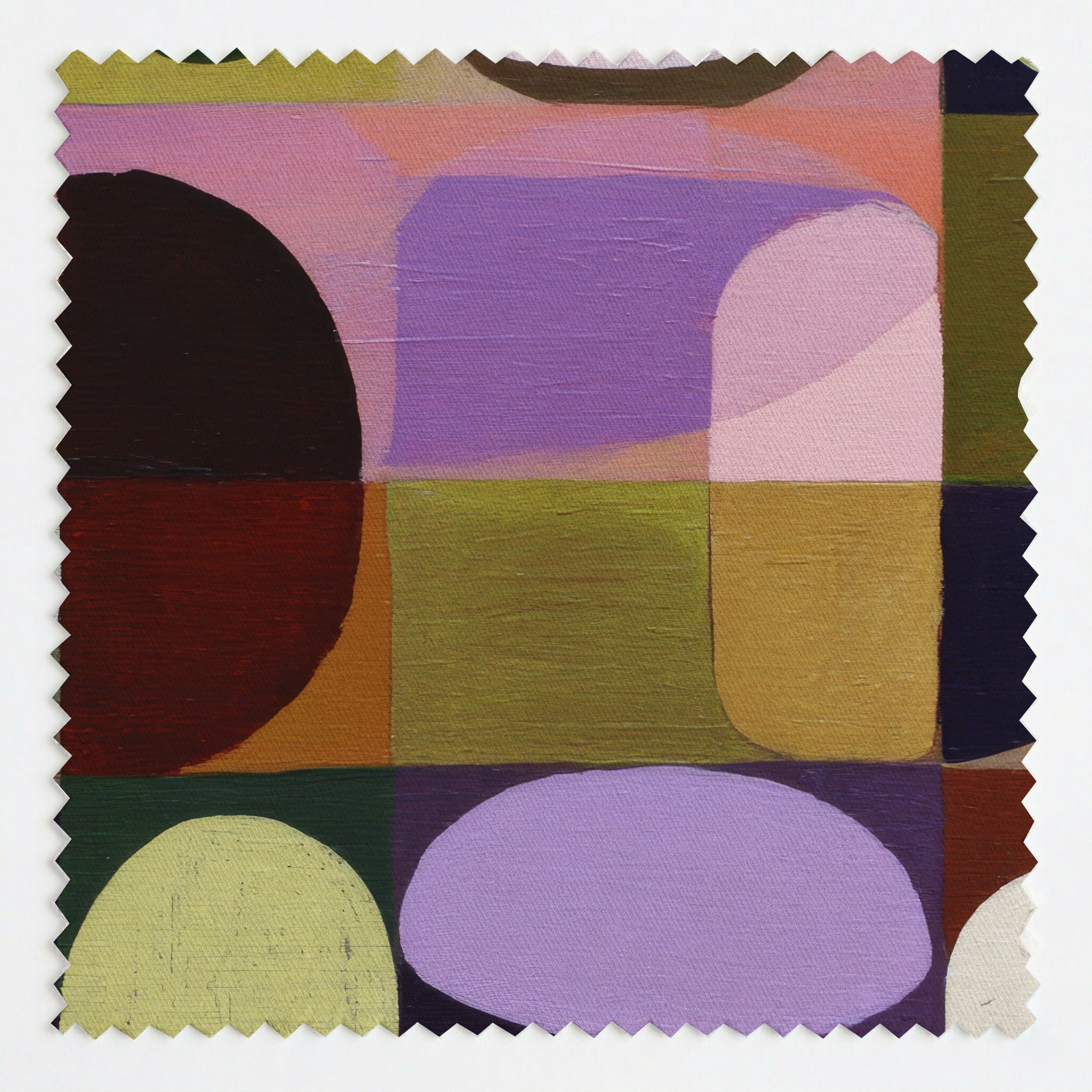 Bold Oval Patchwork - Fabric - Linen Rowe