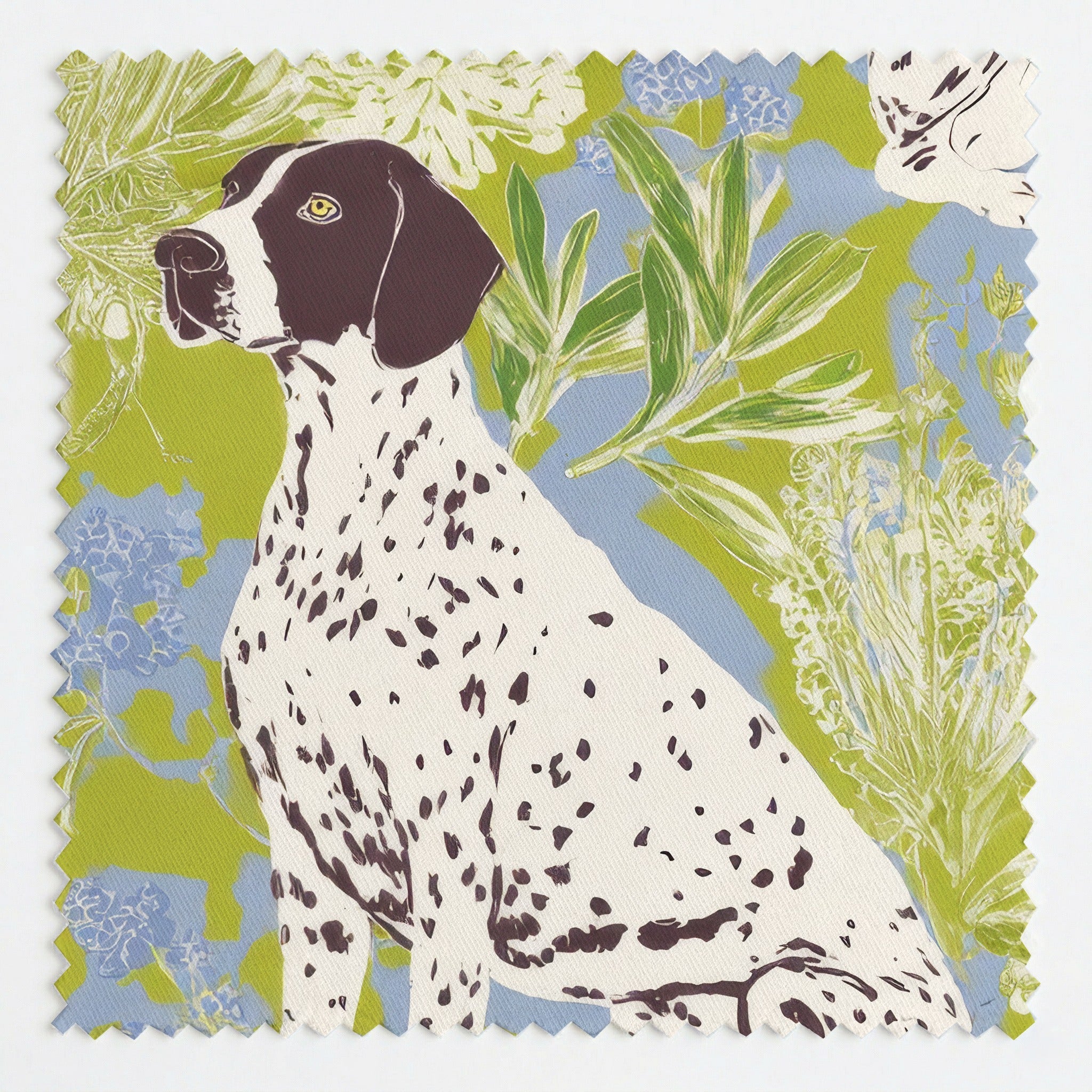 Botanical German Pointer - Fabric - Linen Rowe