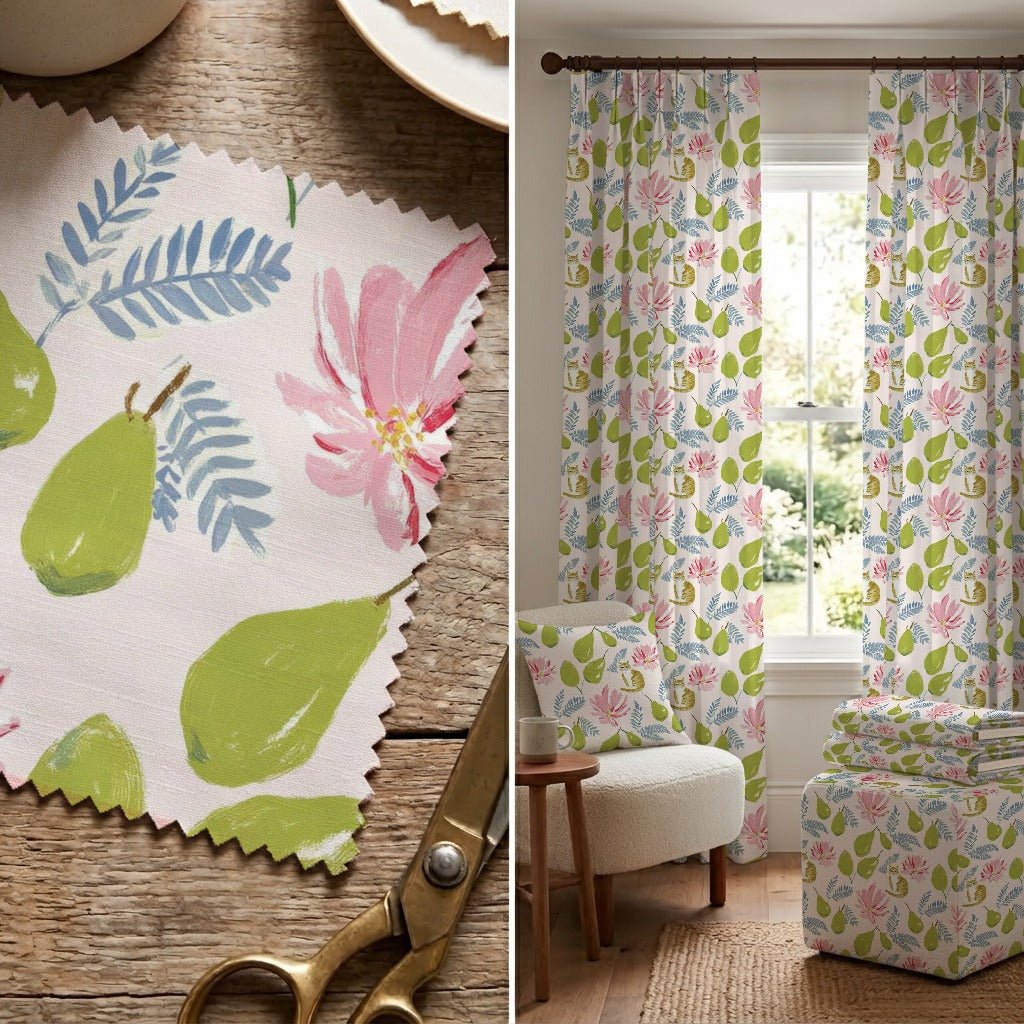 Botanical Orange Tabby - Fabric - Linen Rowe