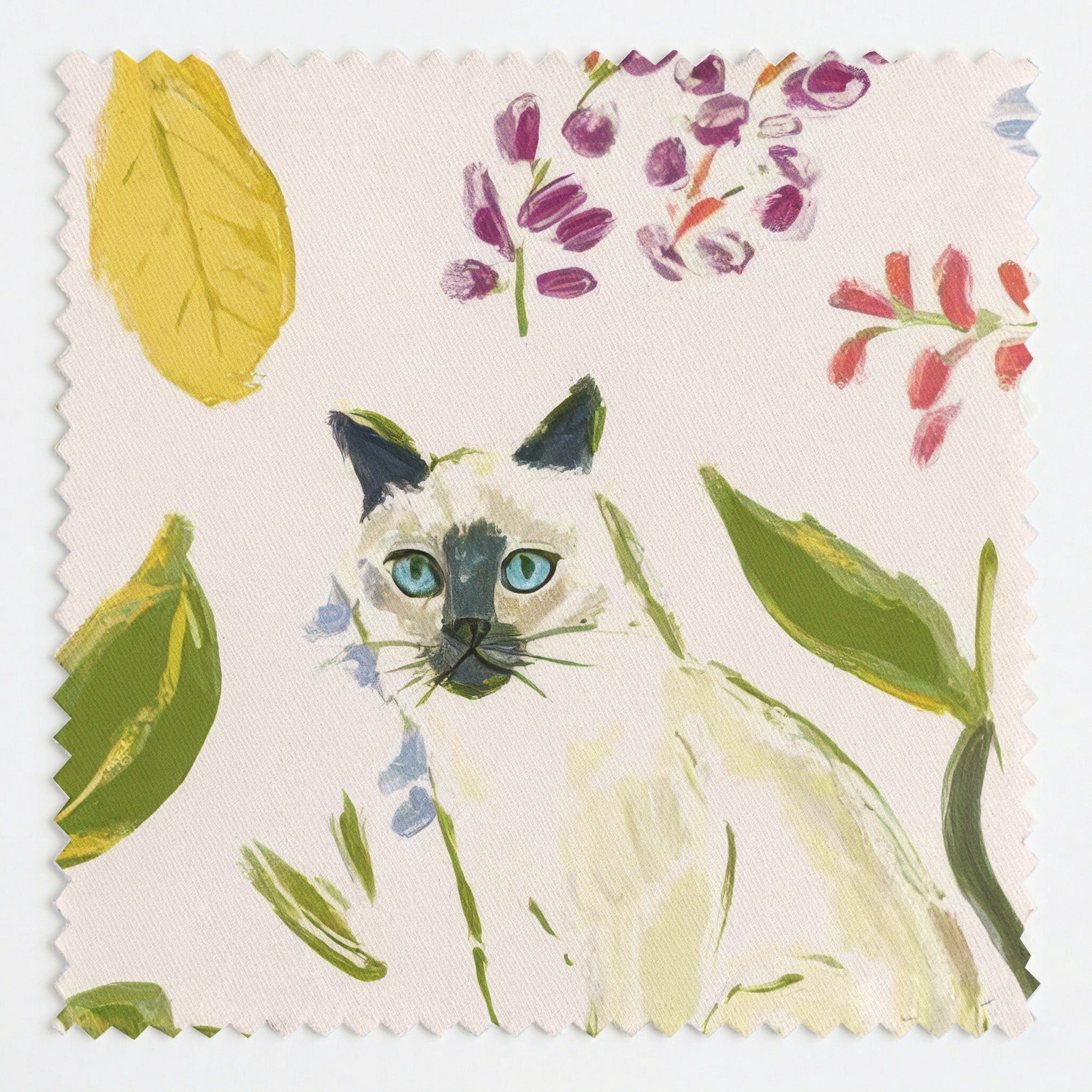 Botanical Siamese - Fabric - Linen Rowe