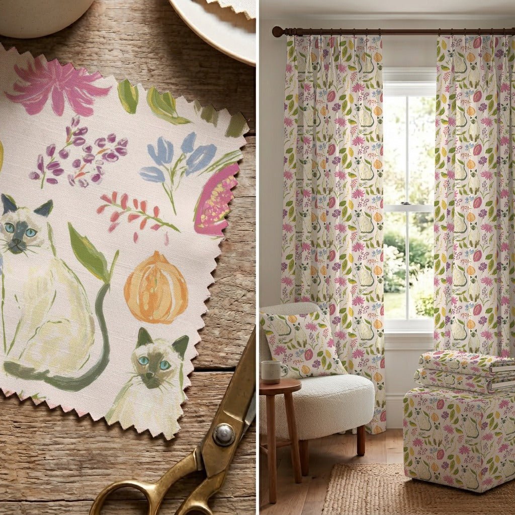 Botanical Siamese - Fabric - Linen Rowe