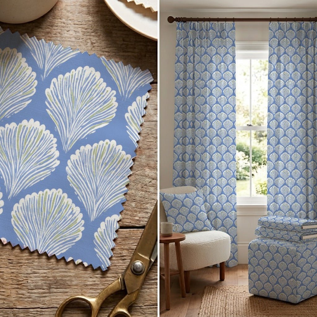 Brandt Blue - Fabric - Linen Rowe
