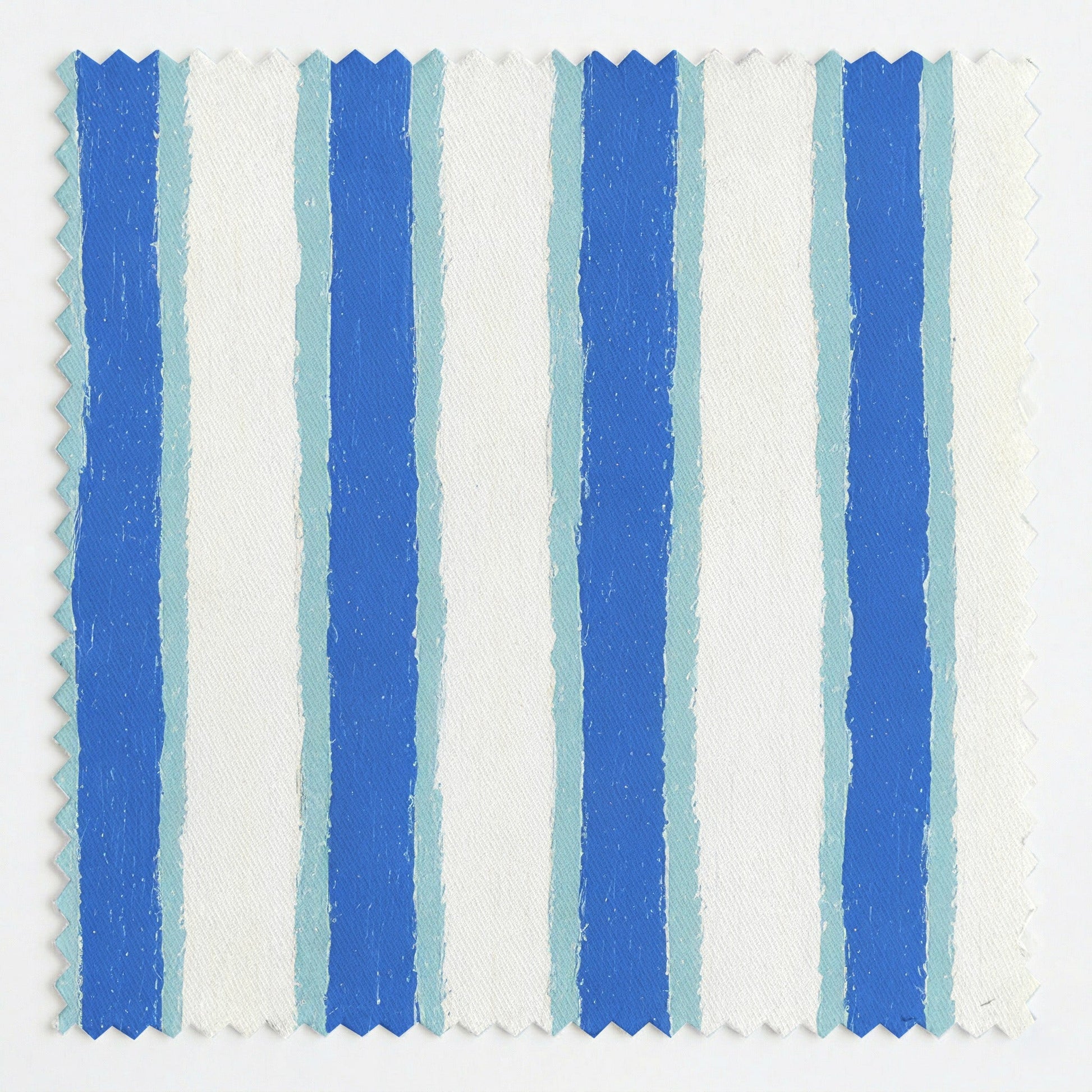 Bright Blue Line - Fabric - Linen Rowe