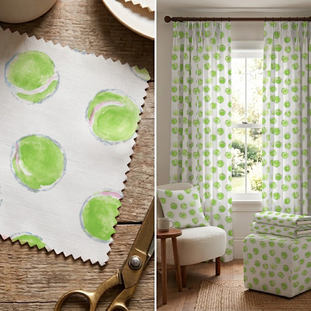 Bright Tennis Balls - Fabric - Linen Rowe