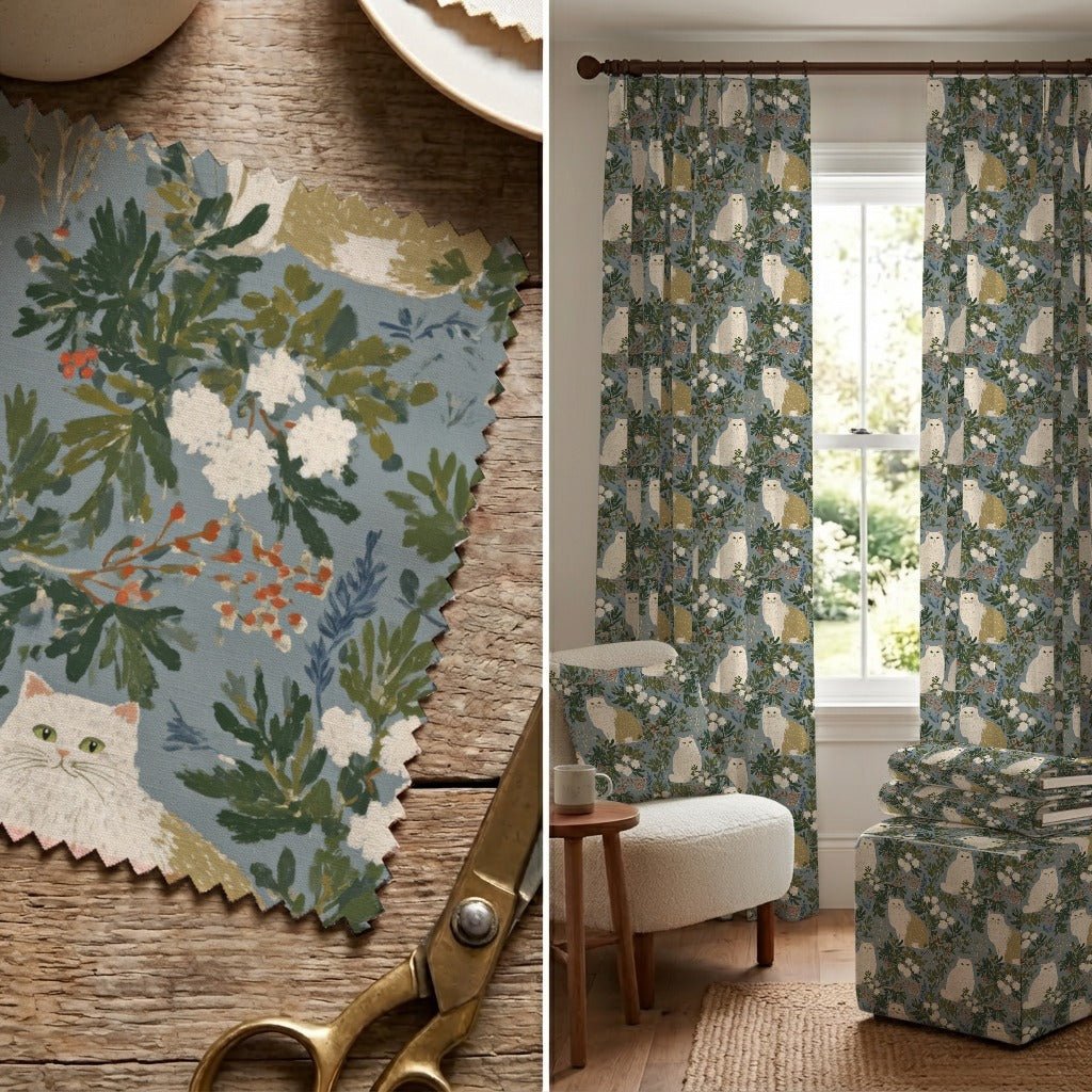 British Shorthair Garden Cat - Fabric - Linen Rowe
