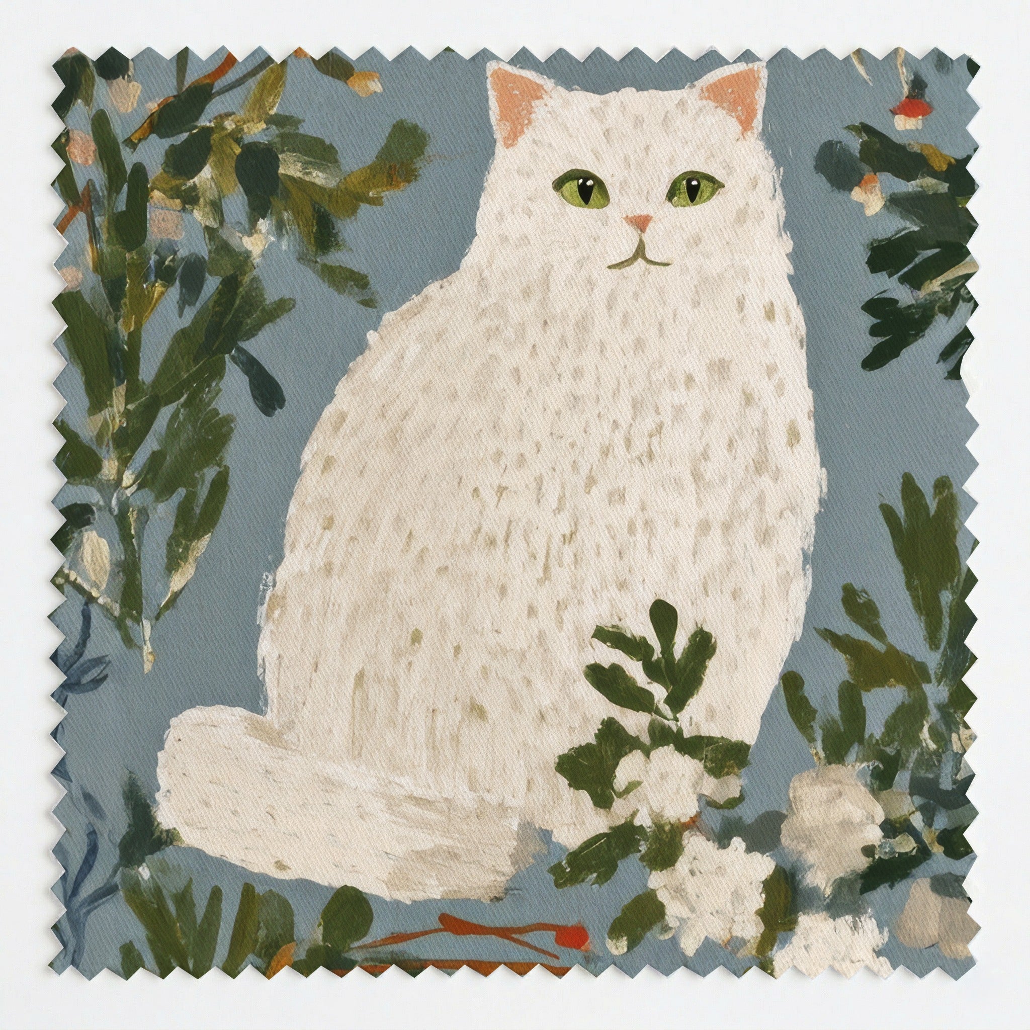 British Shorthair Garden Cat - Fabric - Linen Rowe