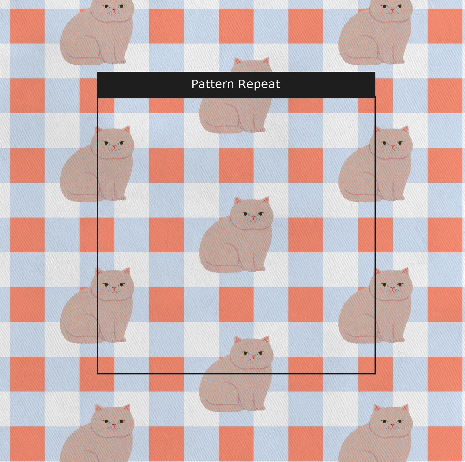 British Shorthair Picnic - Fabric - Linen Rowe