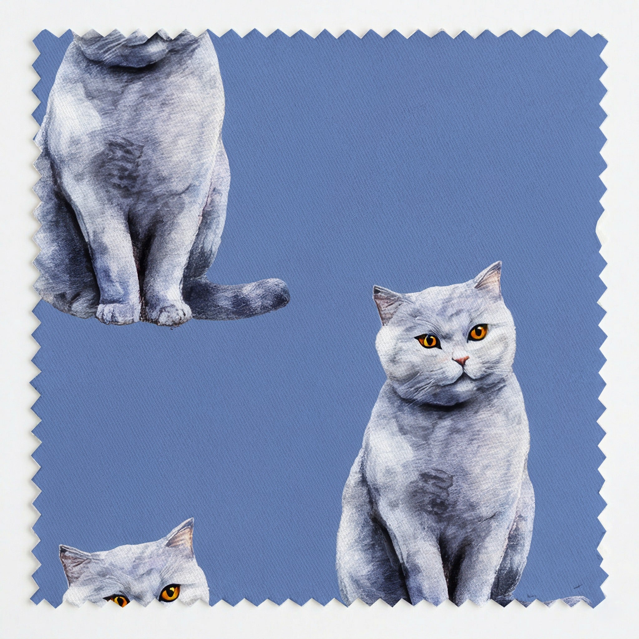 British Shorthairs Blues - Fabric - Linen Rowe