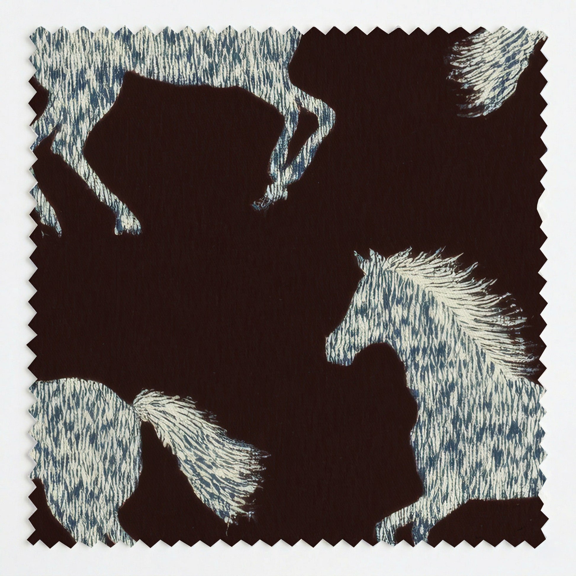 Brown Horse Stamp - Fabric - Linen Rowe