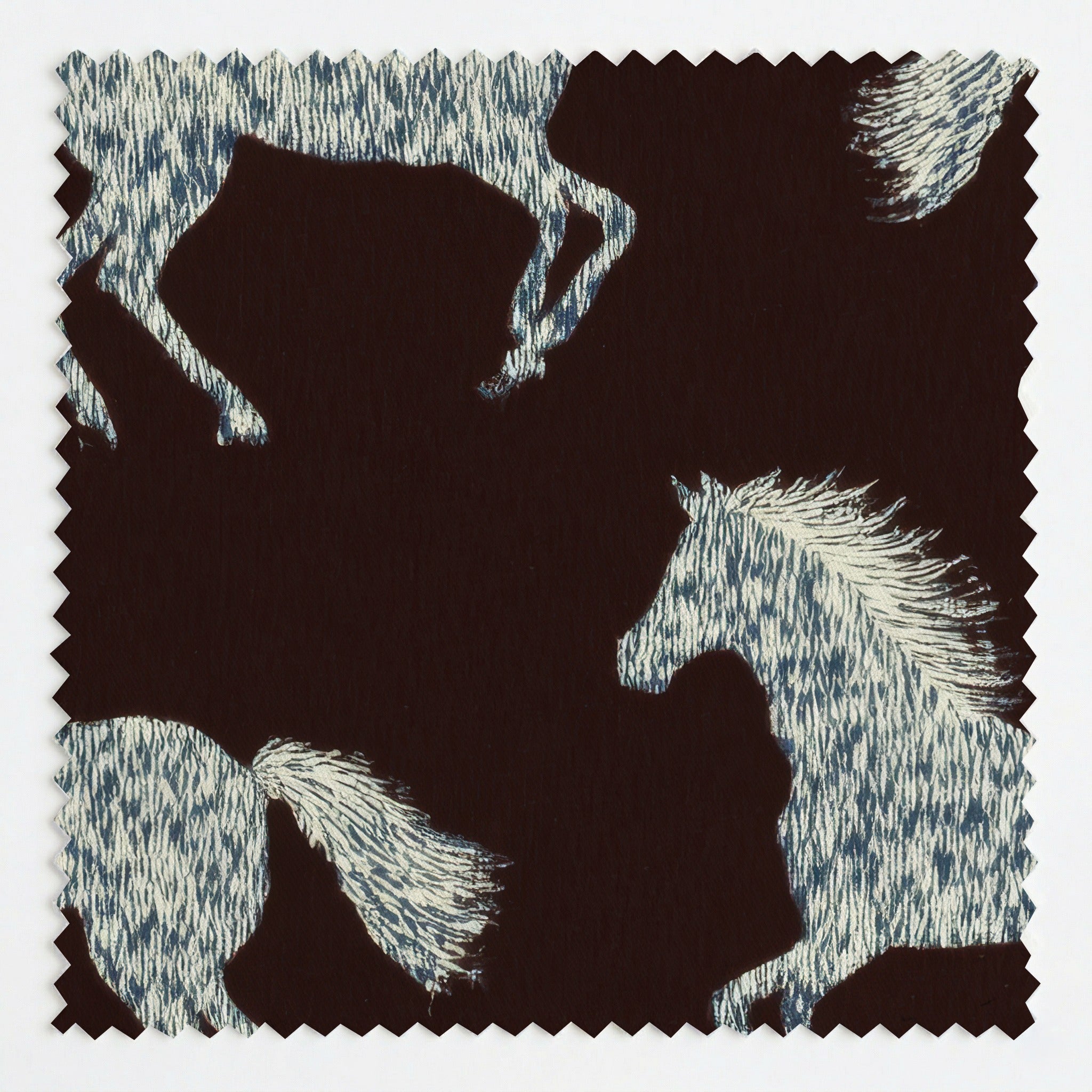 Brown Horse Stamp - Fabric - Linen Rowe