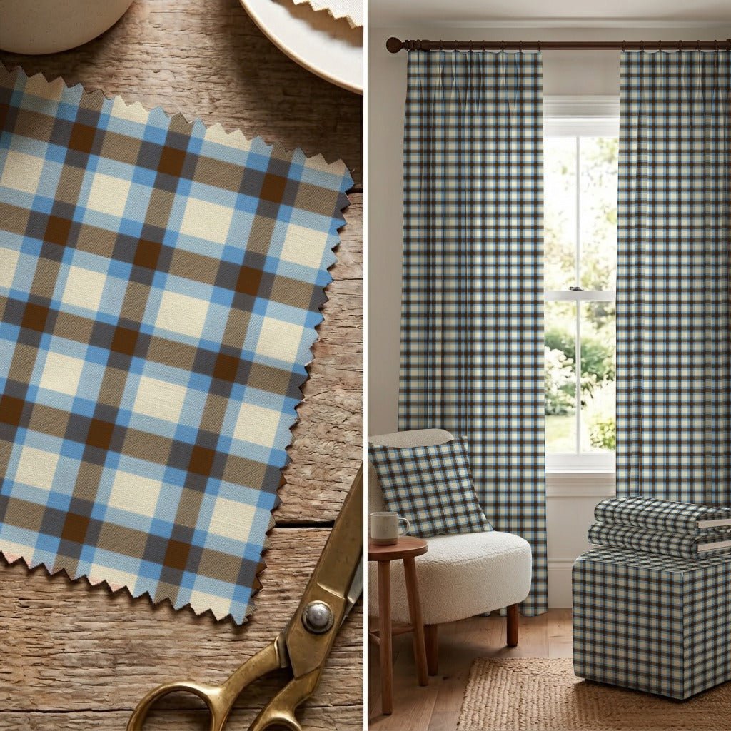 Bruce Plaid - Fabric - Linen Rowe
