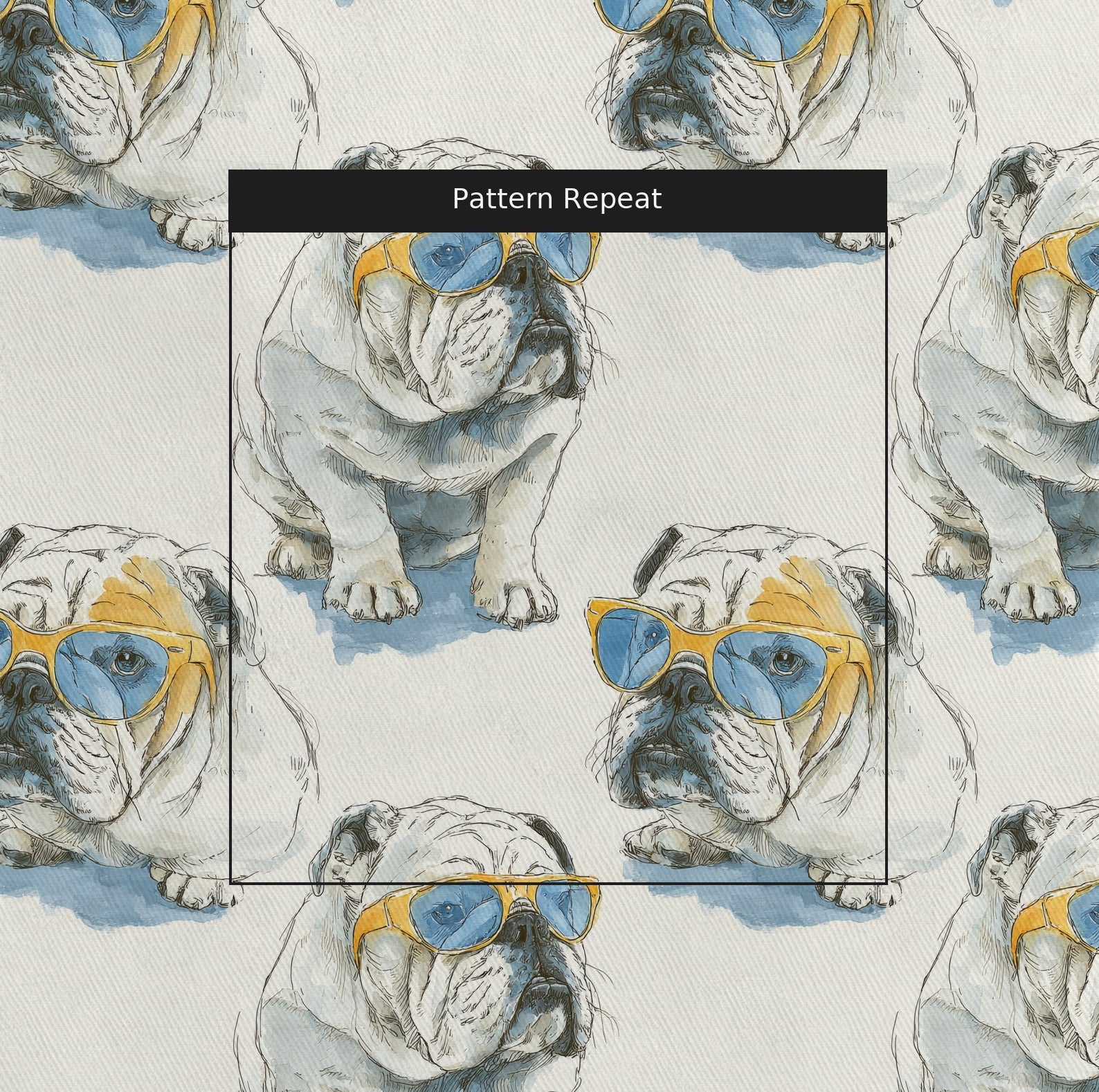 Bulldog Cool Shades - Fabric - Linen Rowe