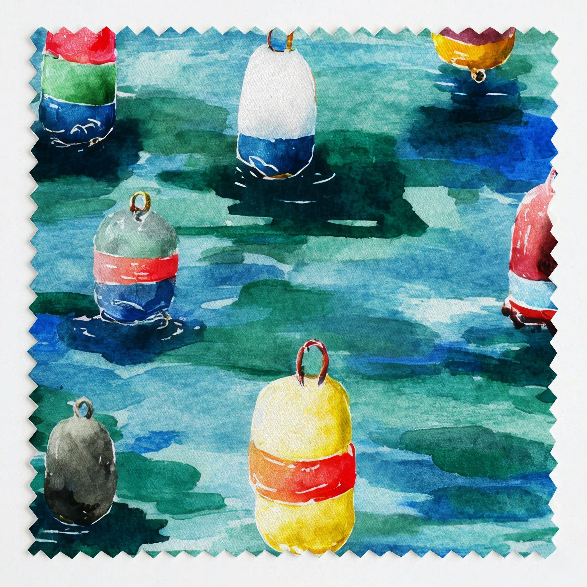 Buoys on the Bay - Fabric - Linen Rowe