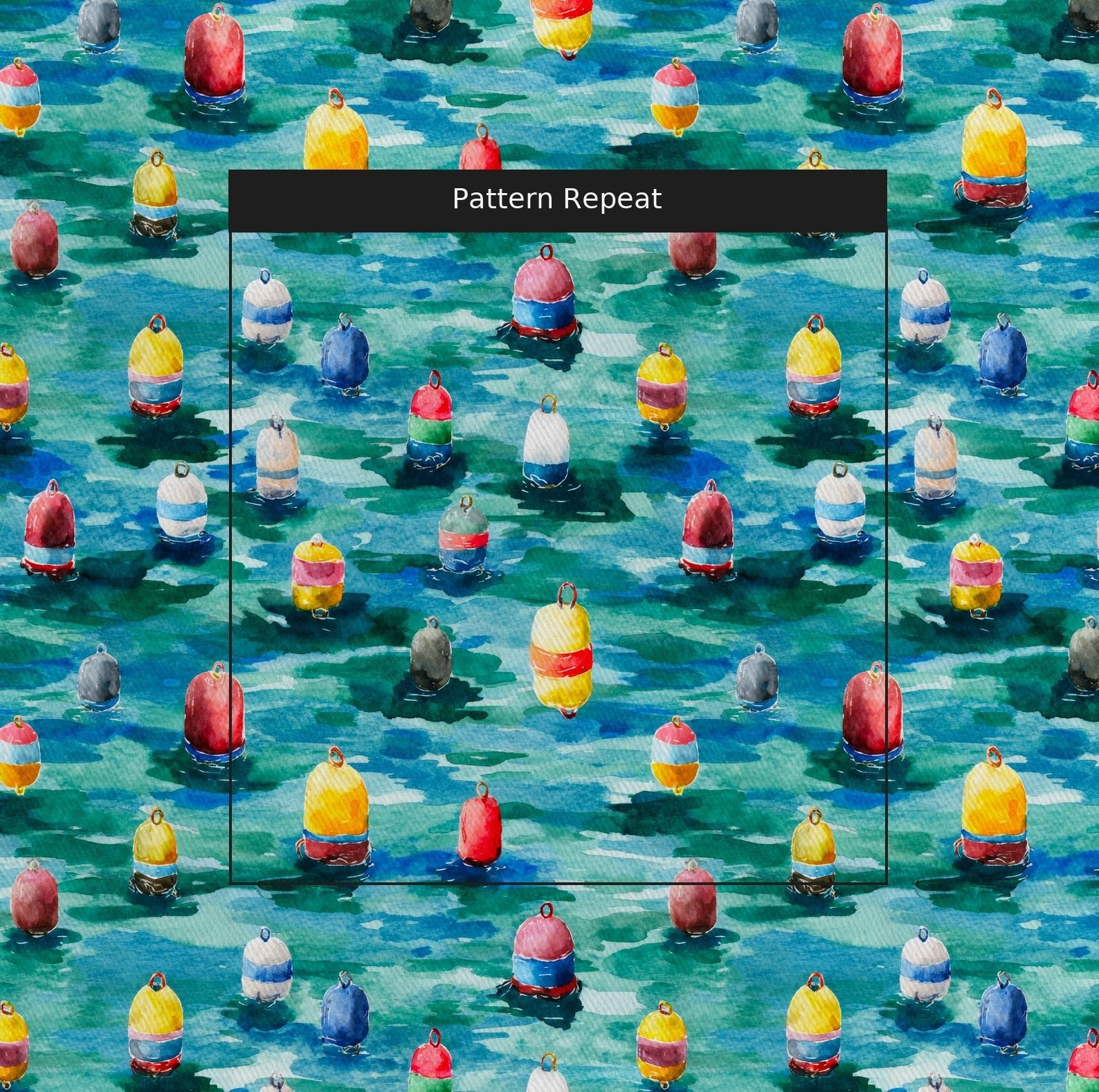 Buoys on the Bay - Fabric - Linen Rowe