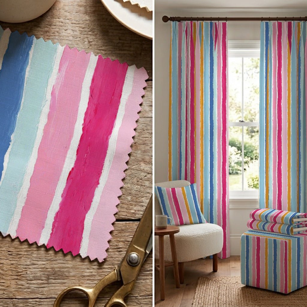 Cabana Stripes - Fabric - Linen Rowe