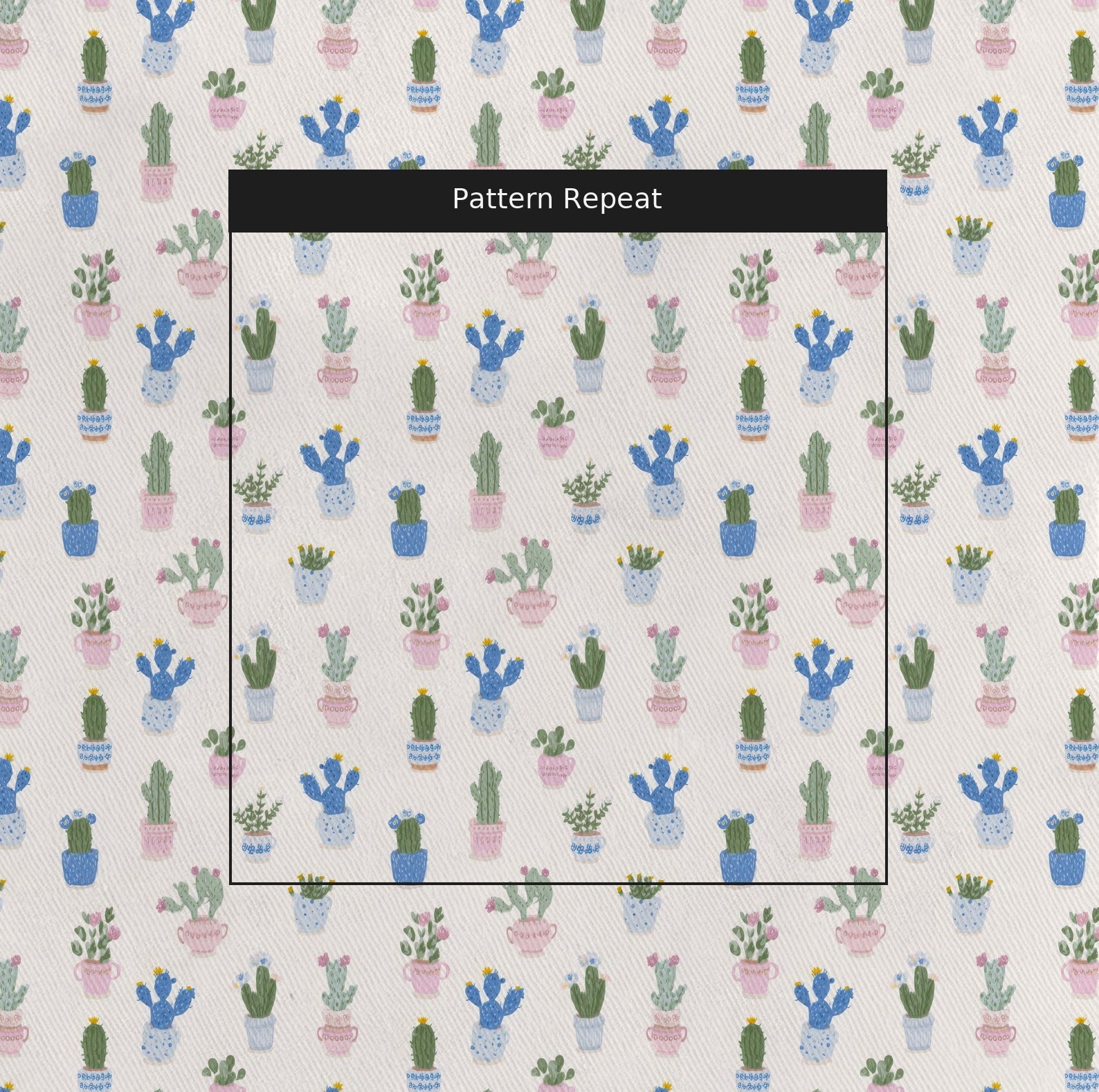 Cactus Pots - Fabric - Linen Rowe