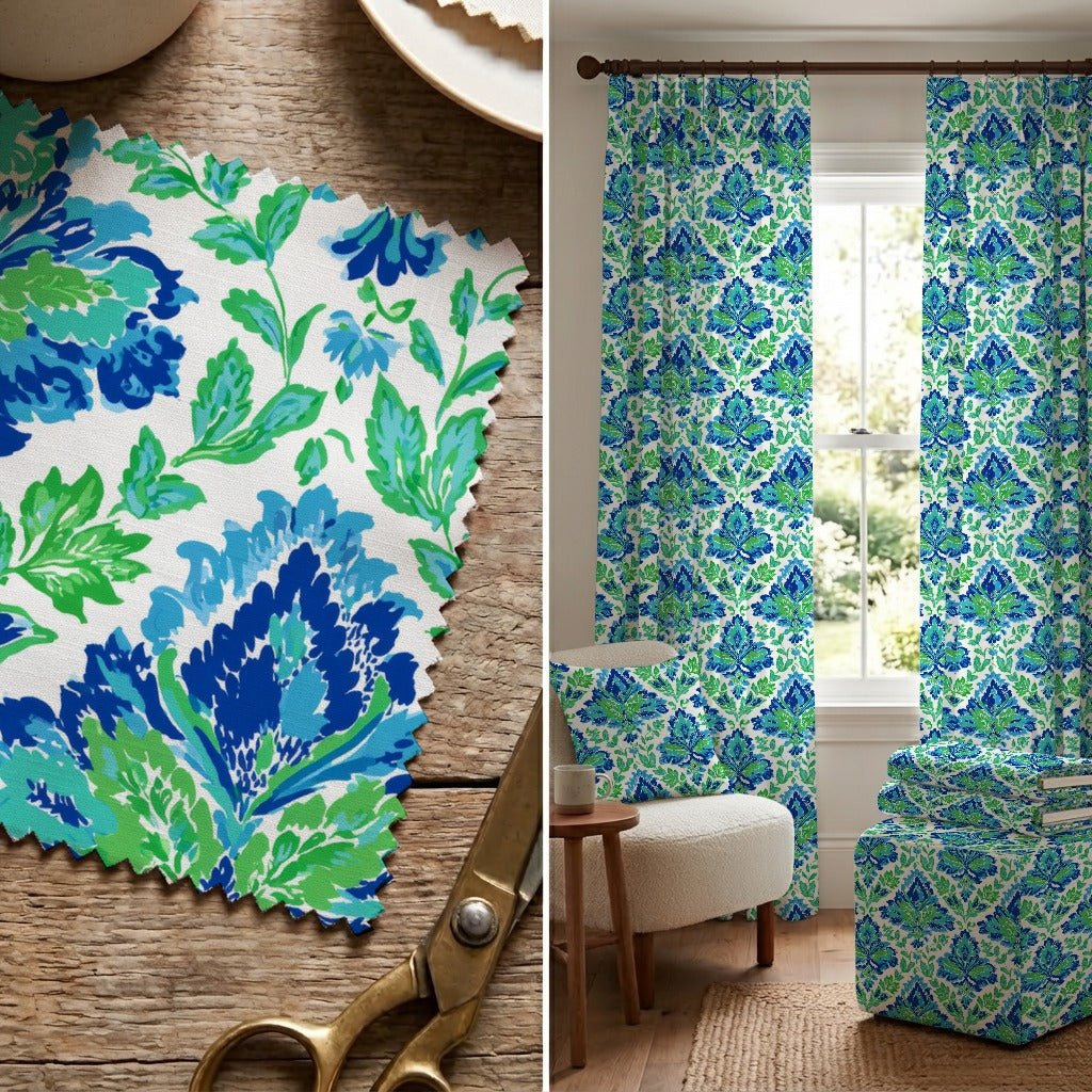 Calixter Damask - Fabric - Linen Rowe