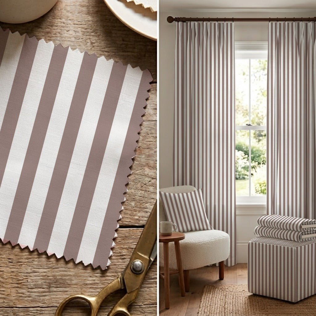 Camel Stripe - Fabric - Linen Rowe