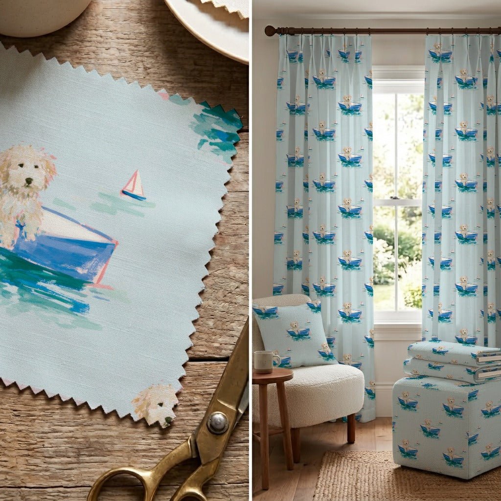 Captain Golden Doodle - Fabric - Linen Rowe