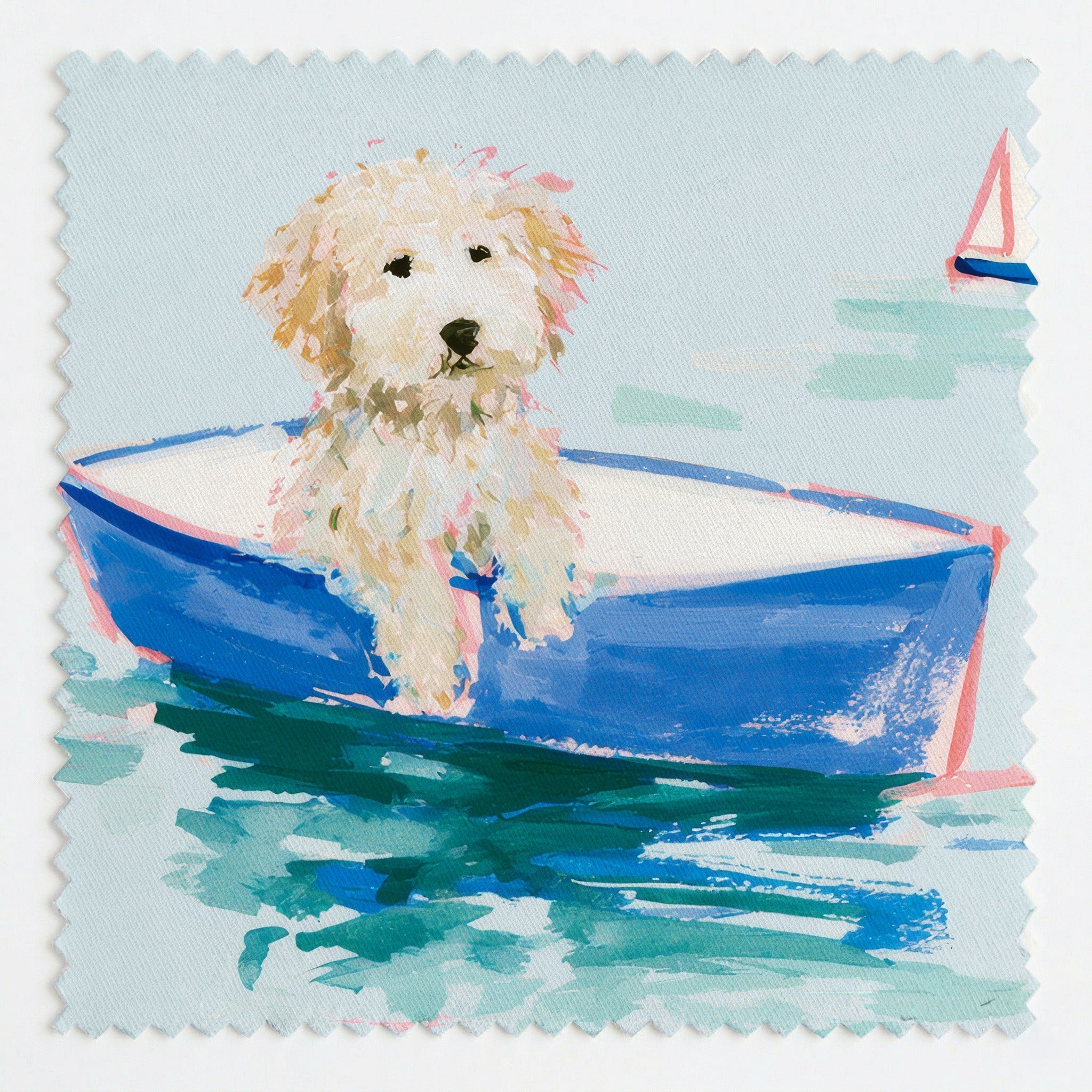 Captain Golden Doodle - Fabric - Linen Rowe