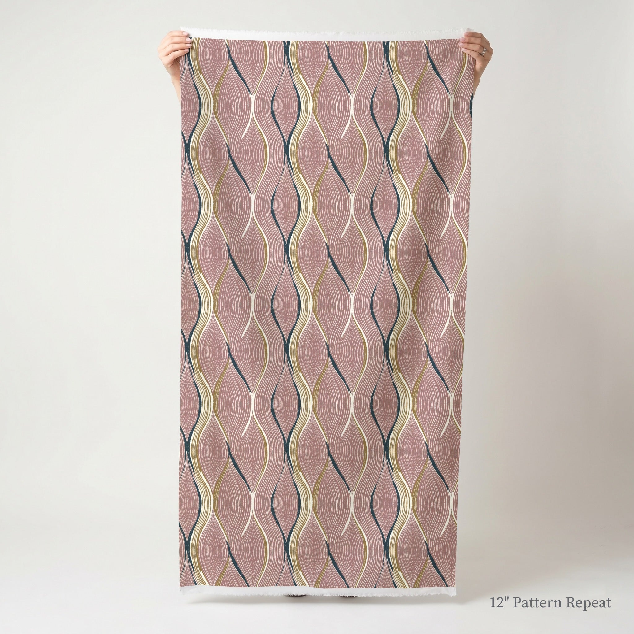 Cashel Waves - Fabric - Linen Rowe