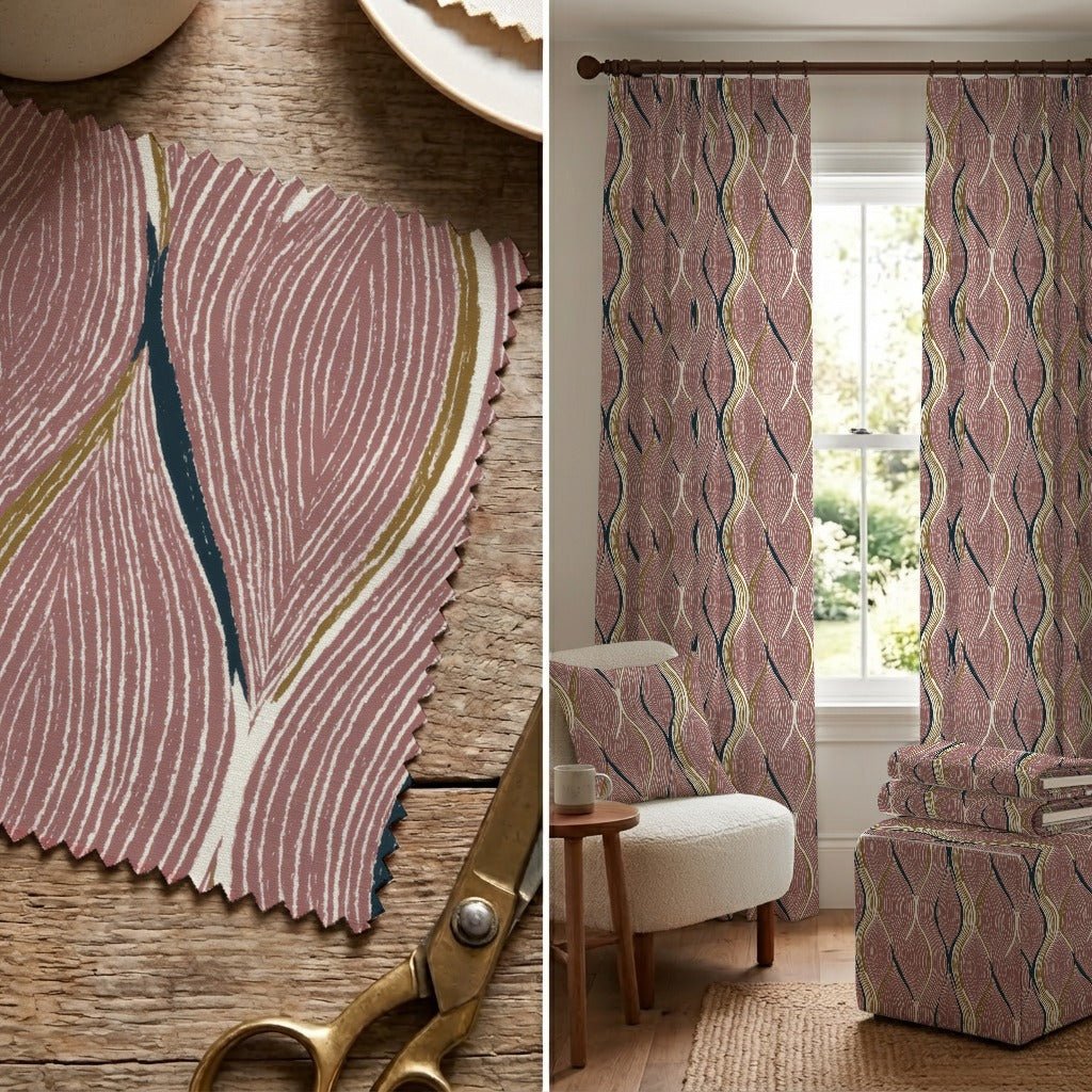 Cashel Waves - Fabric - Linen Rowe
