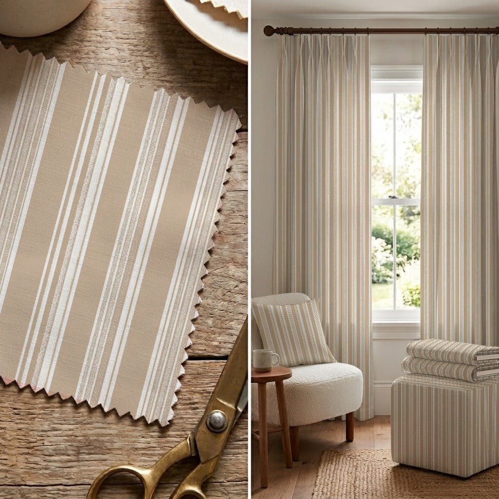 Cashmere Stripe - Fabric - Linen Rowe