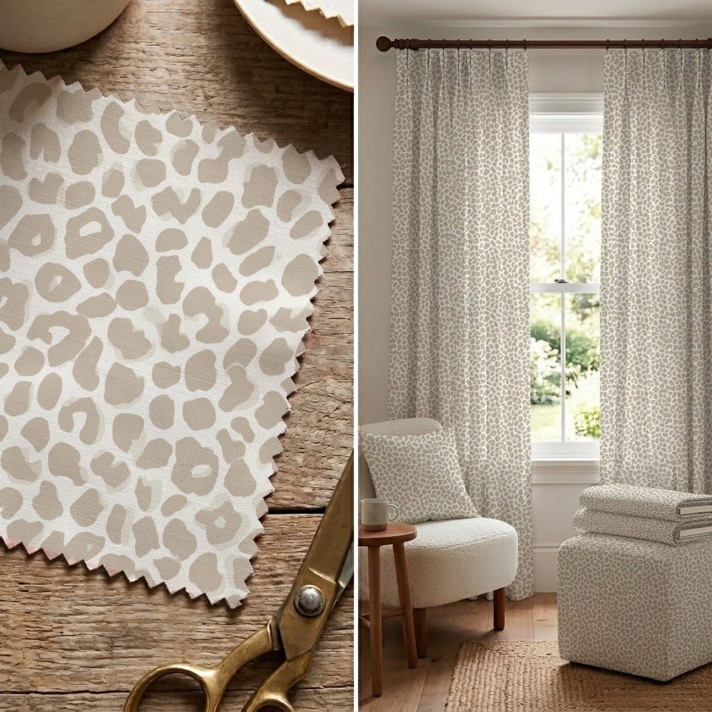 Cassia Leopard - Fabric - Linen Rowe