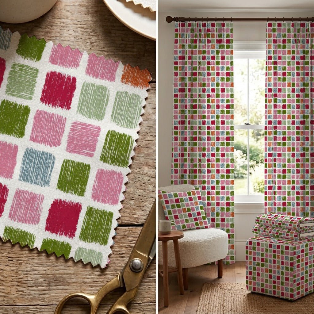 Cassiope Check - Fabric - Linen Rowe