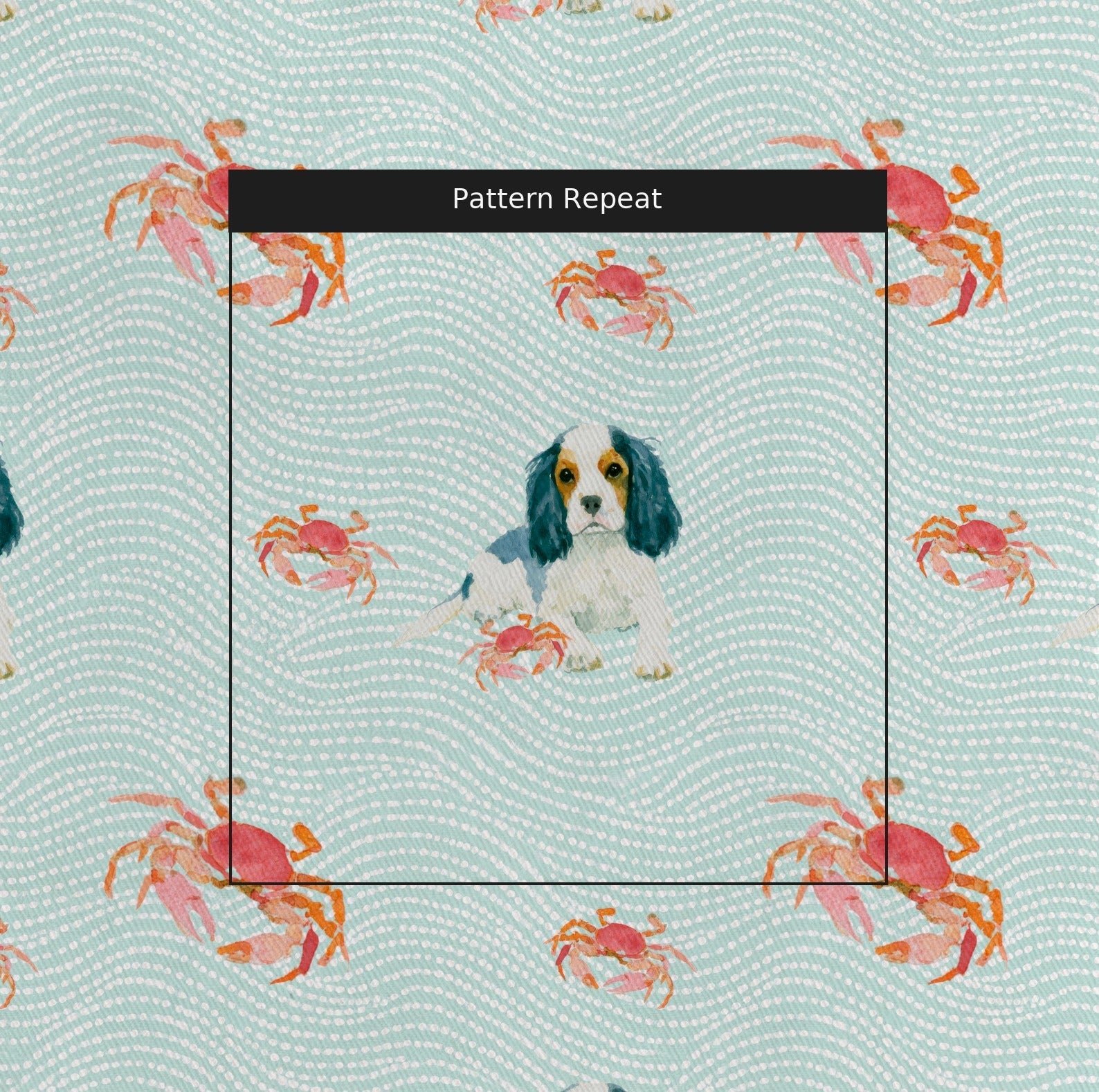 Cav And Crabs - Fabric - Linen Rowe