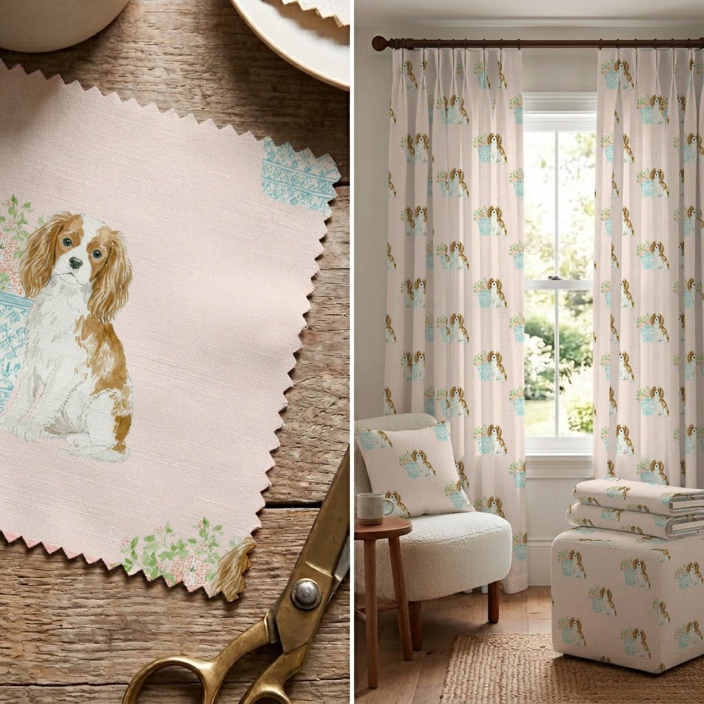 Cavalier Floral - Fabric - Linen Rowe