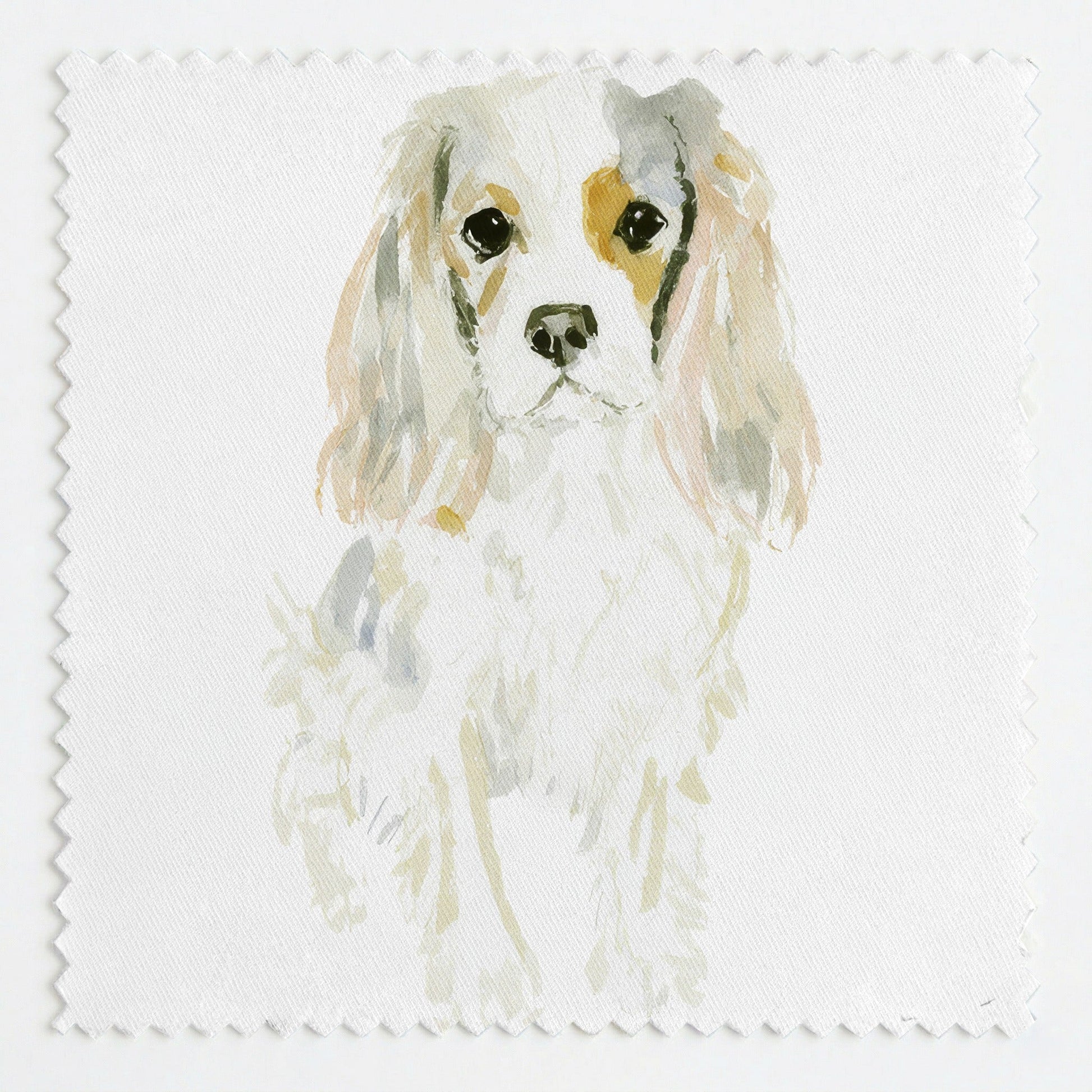 Cavalier King Charles Spaniel - Fabric - Linen Rowe