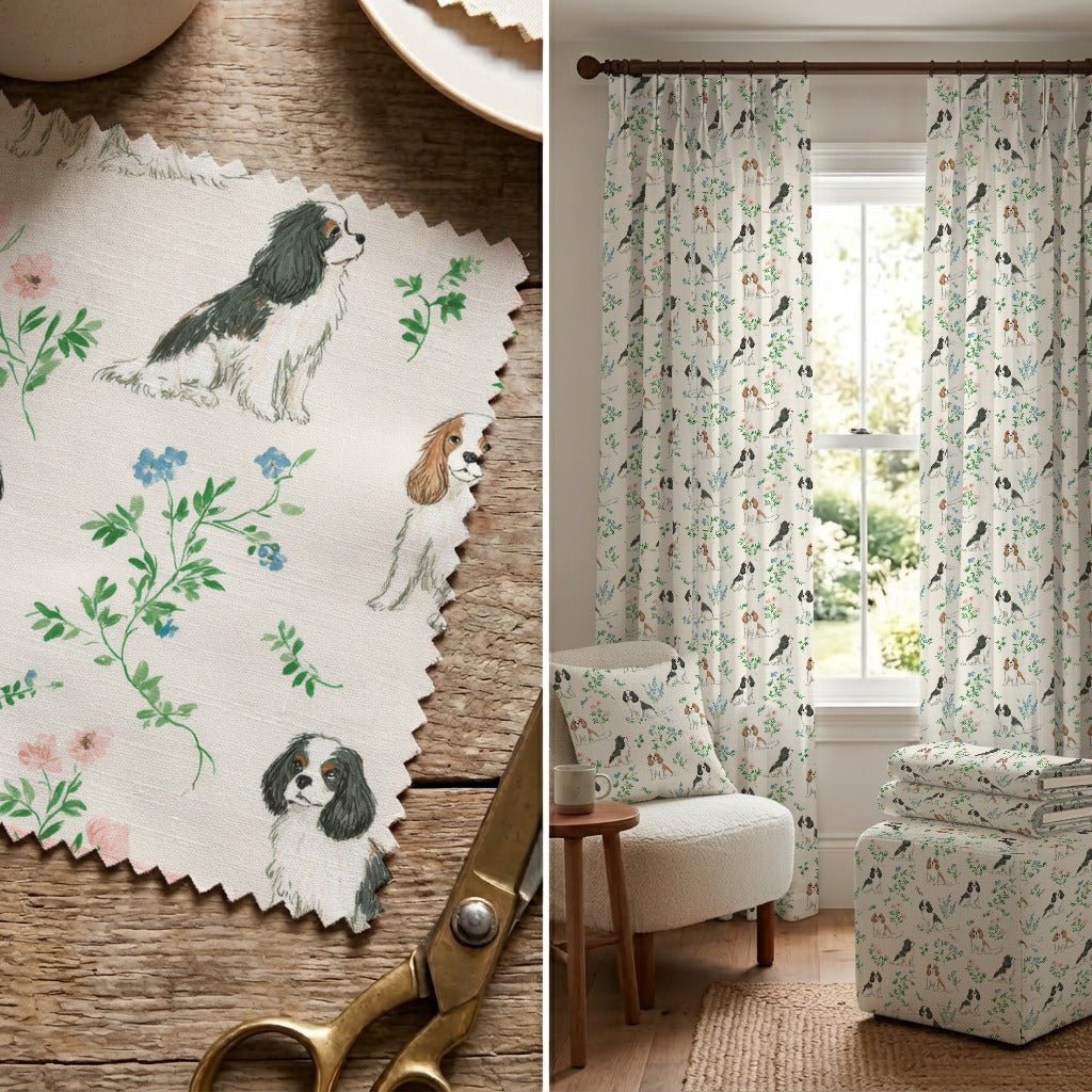 Cavalier King Garden - Fabric - Linen Rowe