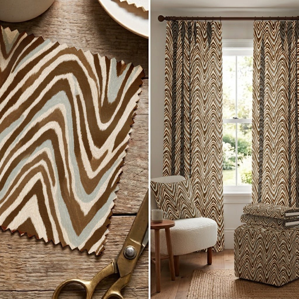 Celeste Waves - Fabric - Linen Rowe