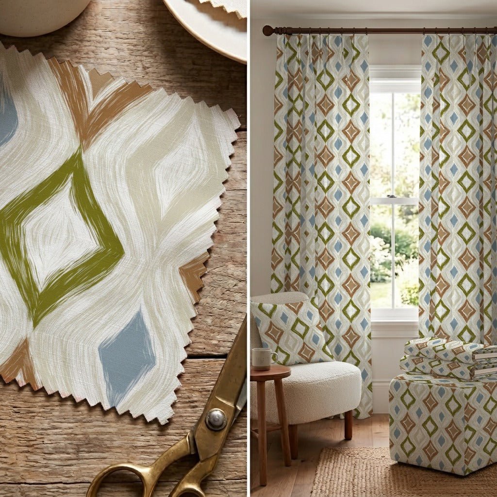 Celine Diamonds - Fabric - Linen Rowe