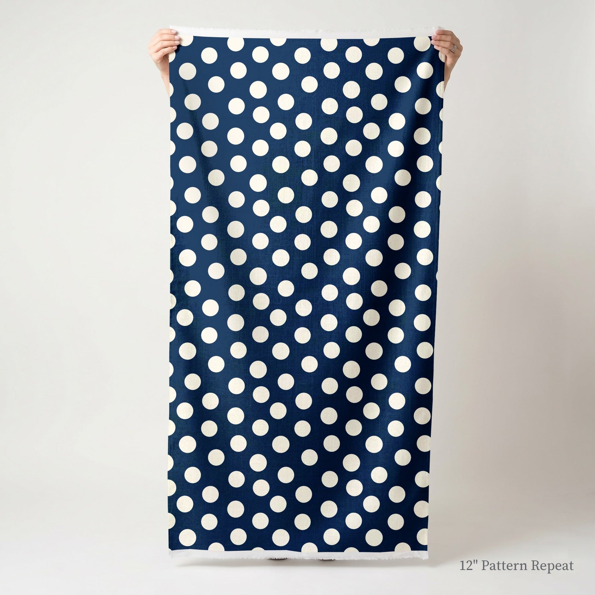 Charlotte Navy - Fabric - Linen Rowe
