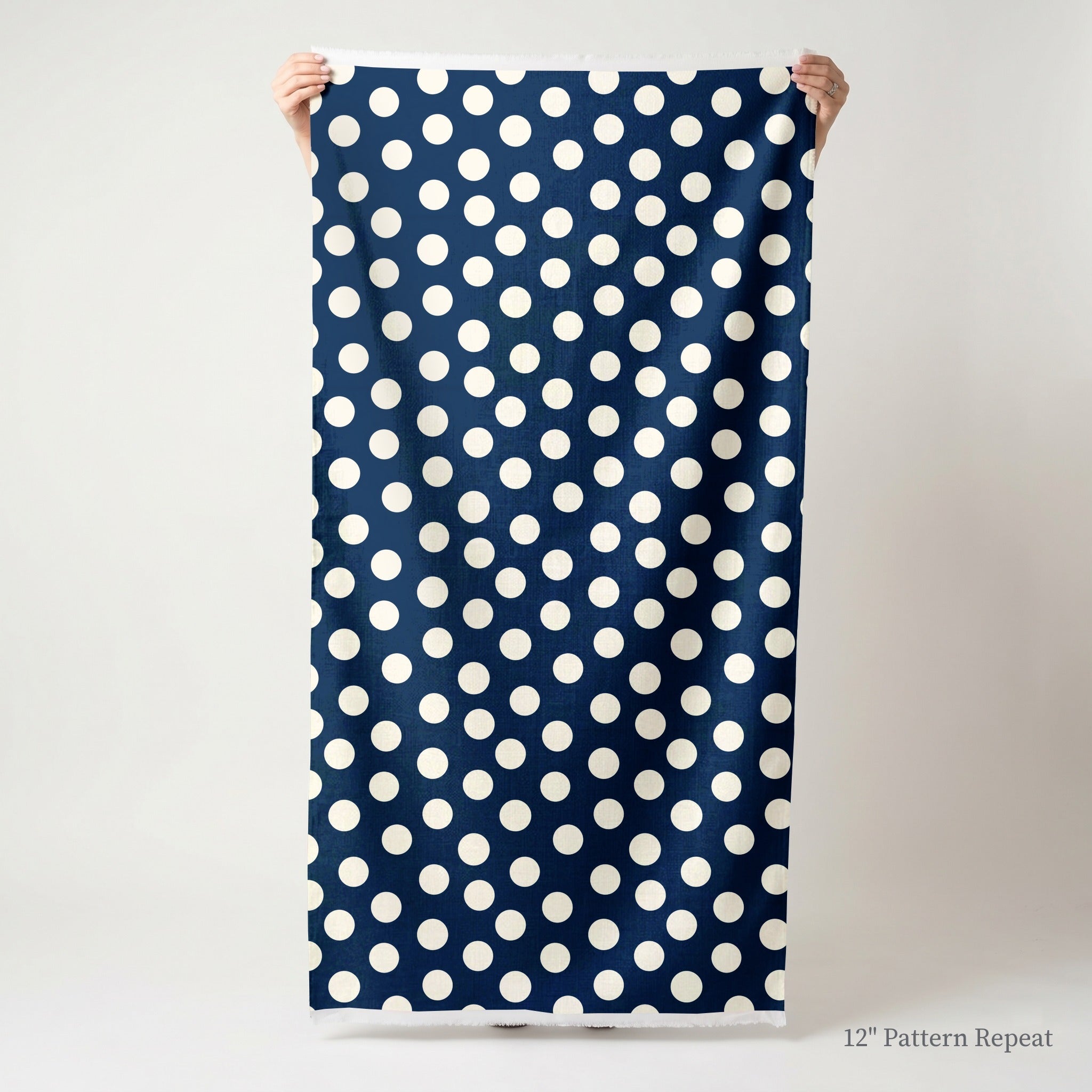 Charlotte Navy - Fabric - Linen Rowe