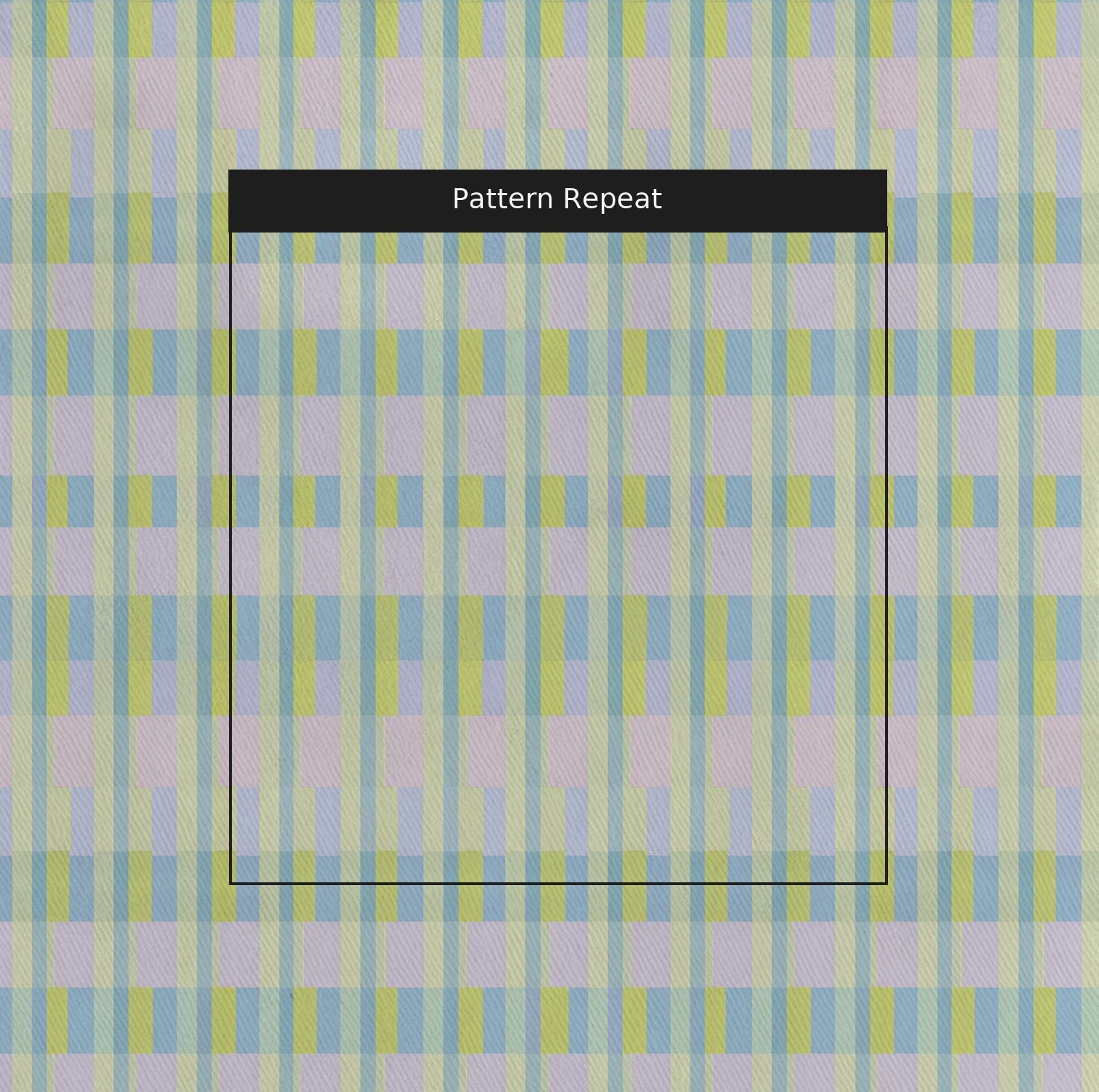 Chartreuse & Blue Grid - Fabric - Linen Rowe