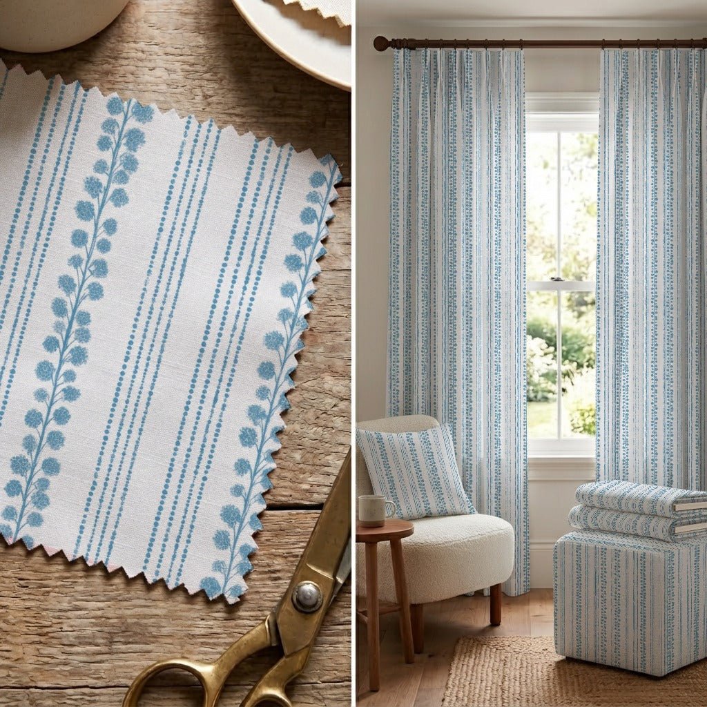 Chelsea Blue - Fabric - Linen Rowe