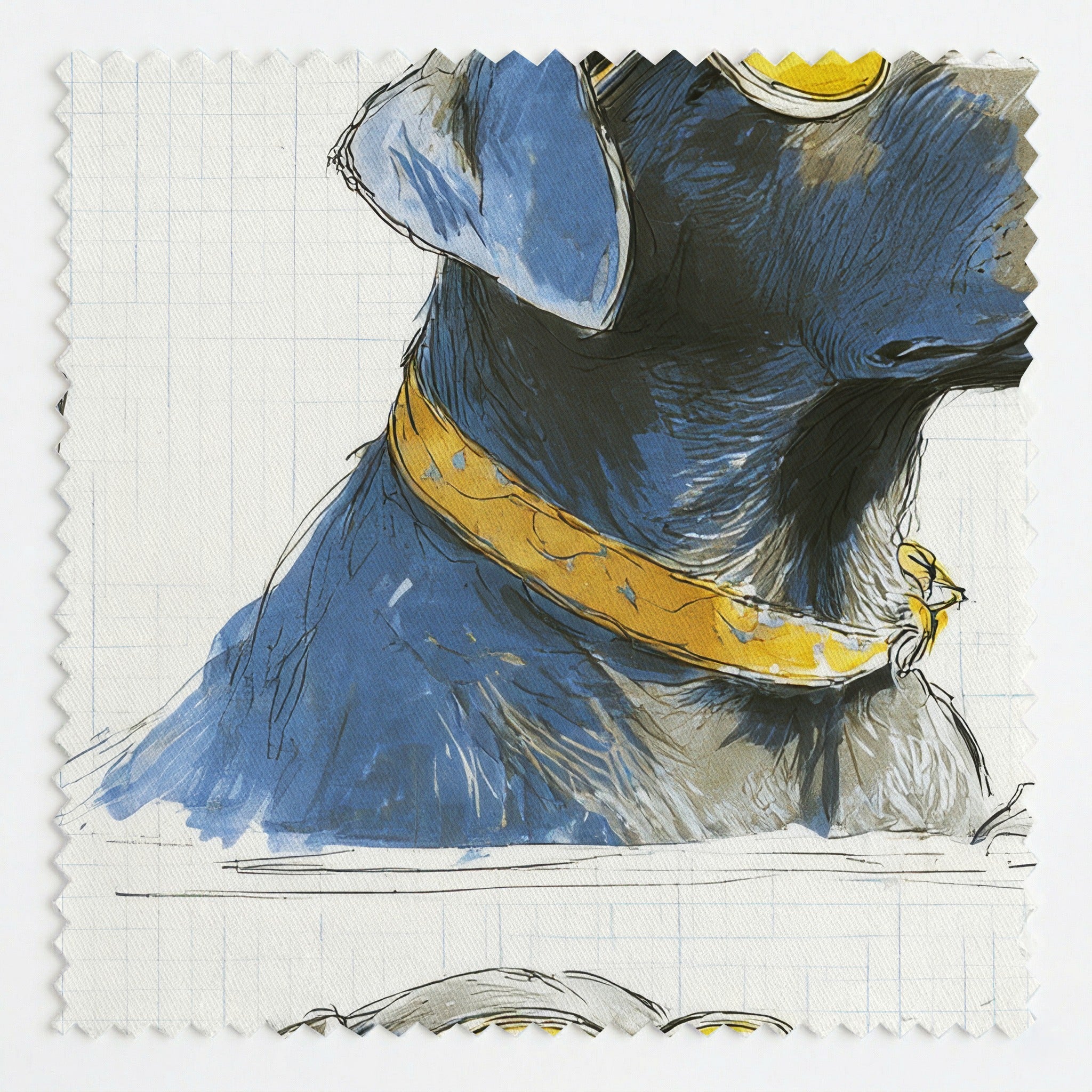 Chocolate Lab Cool Shades - Fabric - Linen Rowe