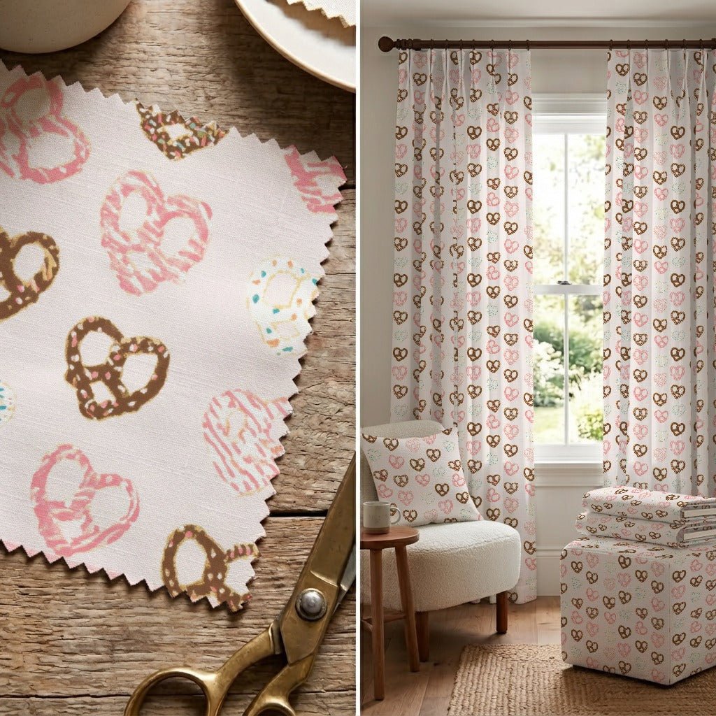 Chocolate Pretzels - Fabric - Linen Rowe