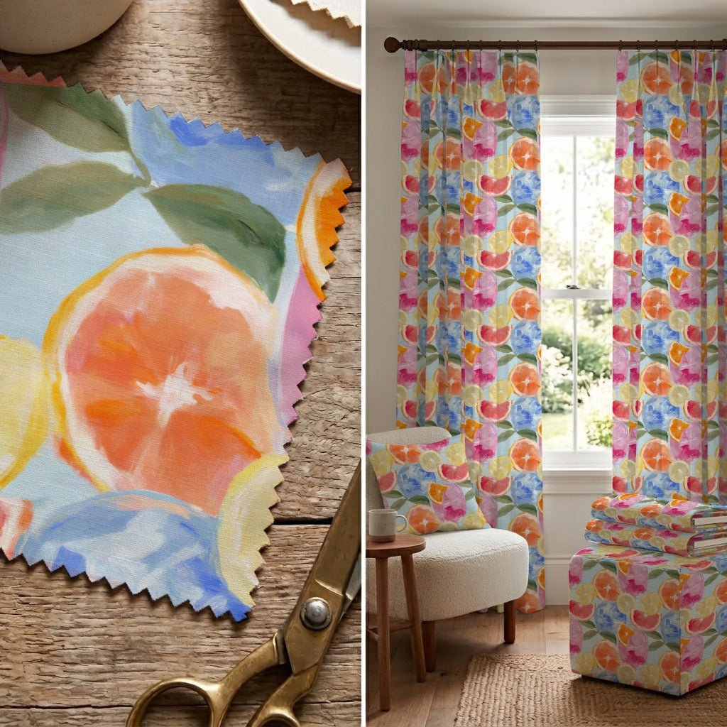 Citrus on the Course - Fabric - Linen Rowe